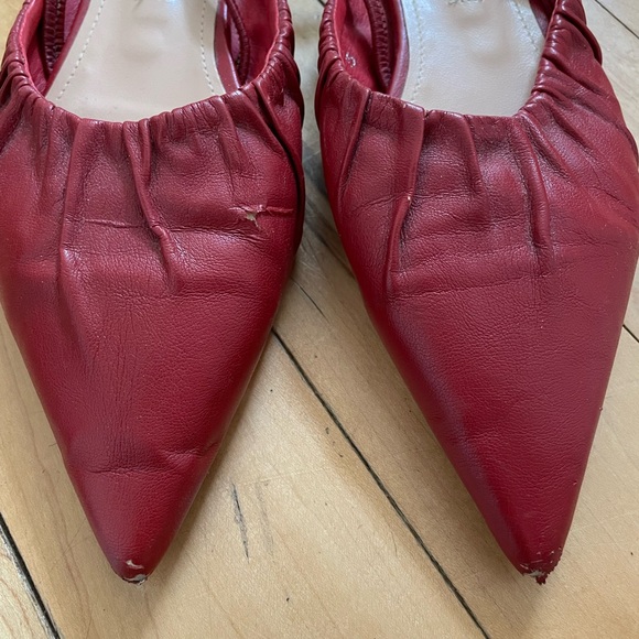 Red Leather flats - Picture 3 of 3